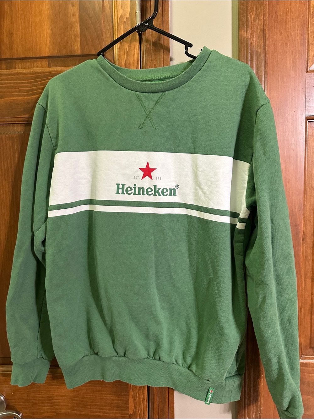 Green Logo Crewneck Sweatshirt for Men
